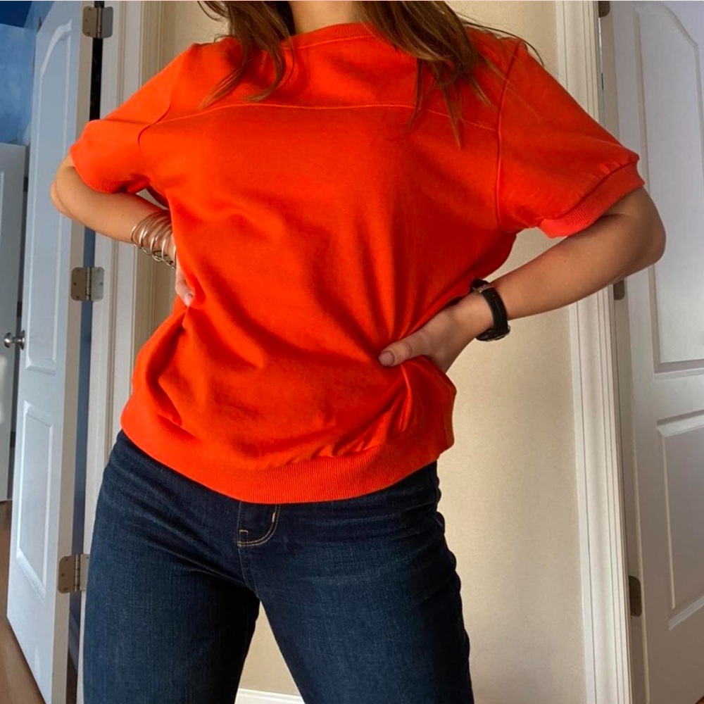 oversized orange tee
